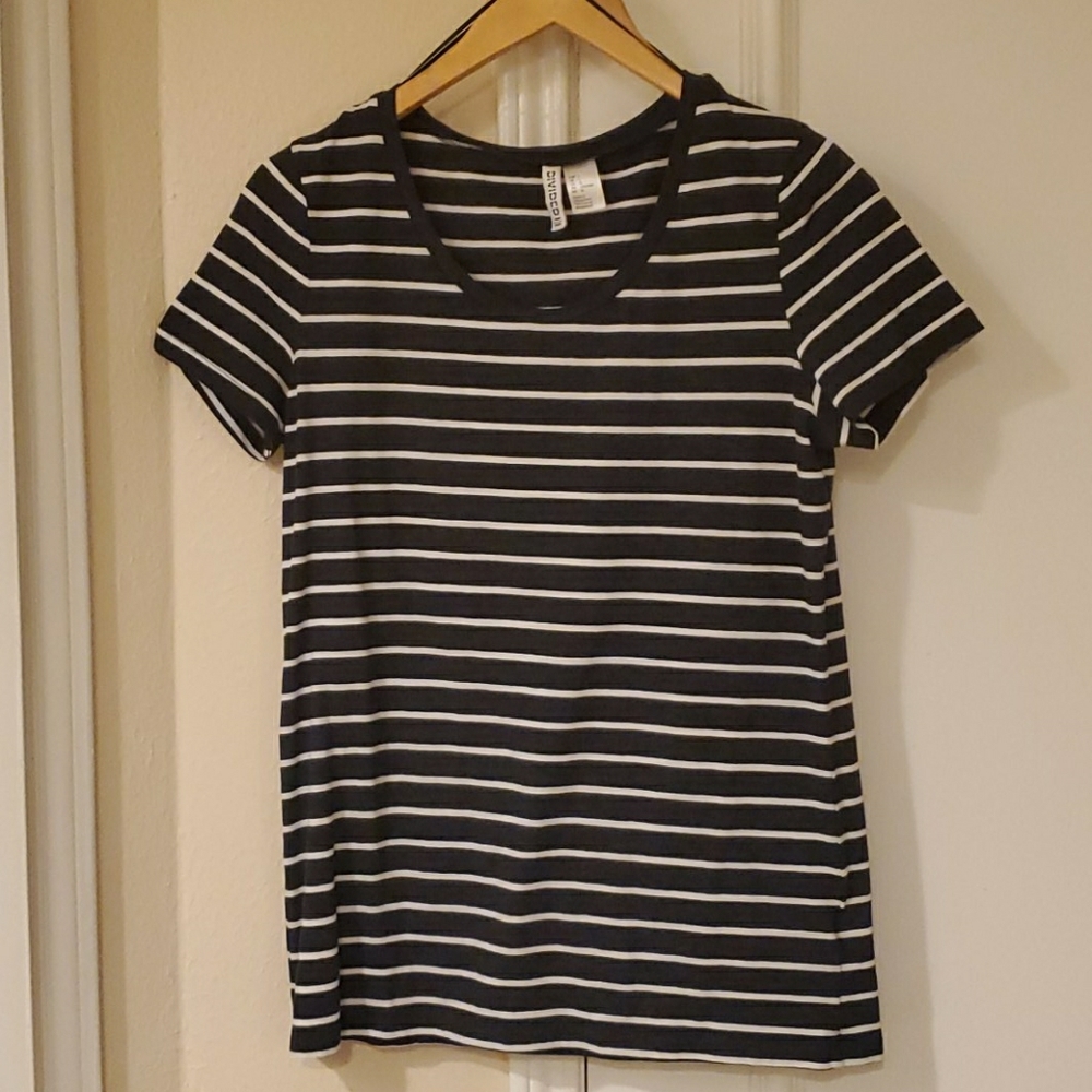 Navy and white T-shirt